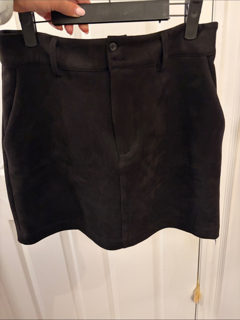 Forever 21 Black Suede-Look Mini Skirt